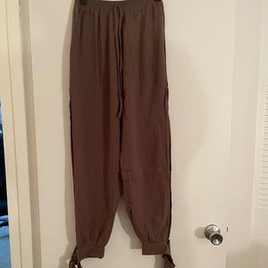 SHEIN size XS brown sweat pants with slits (NEW)